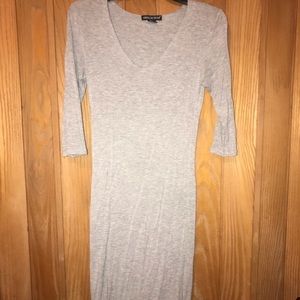 Gray pencil cut dress